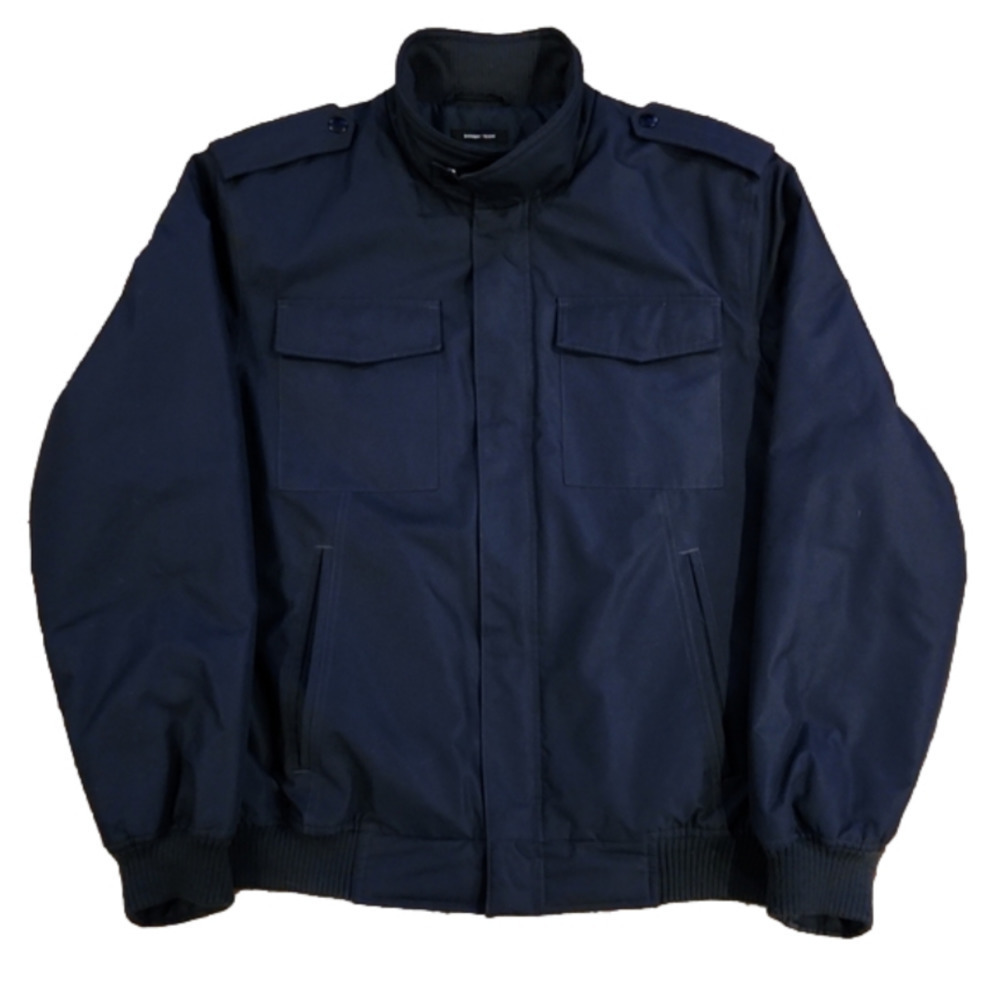 CLAIBORNE Navy Blue Dobby Tech Winter Coat
